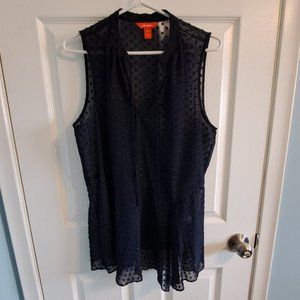 Sheer Sleeveless Blouse